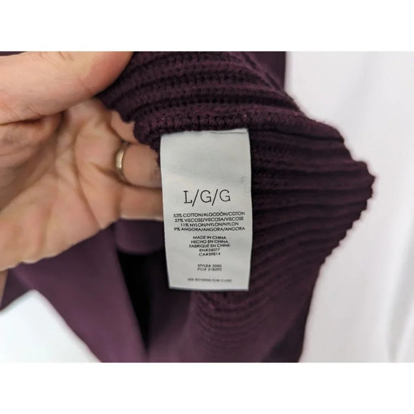 Cabi sz L 3350 Regal Cardigan Mulberry Wine Gold Tone Buttons Long Line Duster - Picture 11 of 13